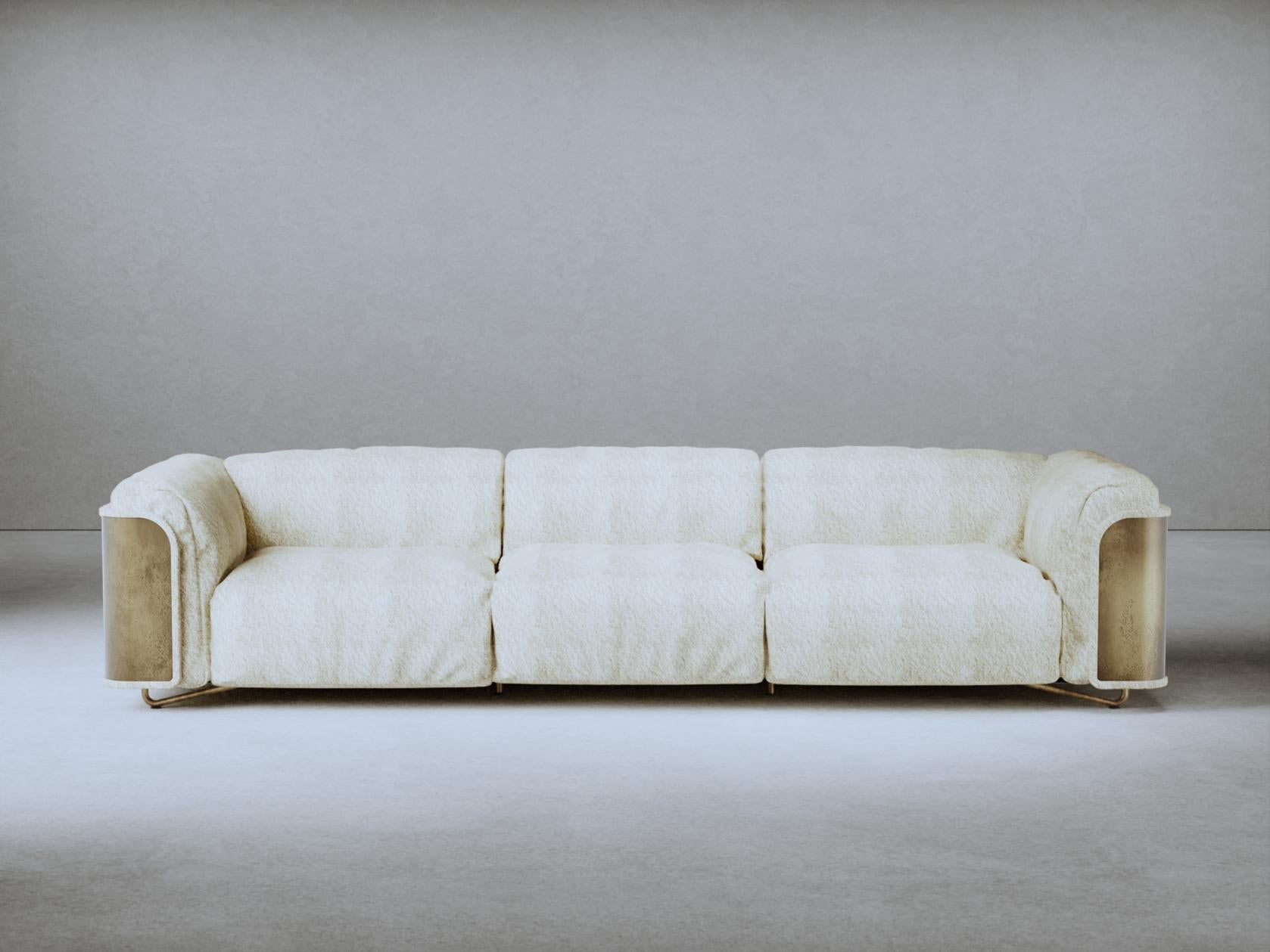 Other Stone Leather Saint Germain Sofa by Gio Pagani For Sale