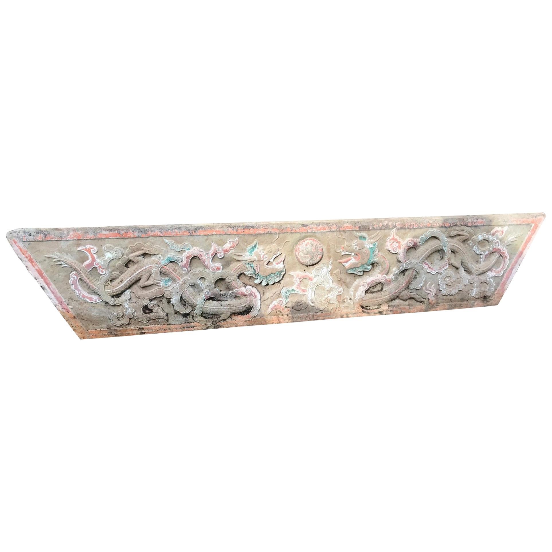 Here's one of the most beautiful Chinese antiques we have ever found in our travels in China over the past three decades.

This is a one-of-a-kind antique sandstone lintel which when installed and displayed could be a handsome addition to your