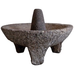 Vintage Stone Mortar and Pestle from Mexico