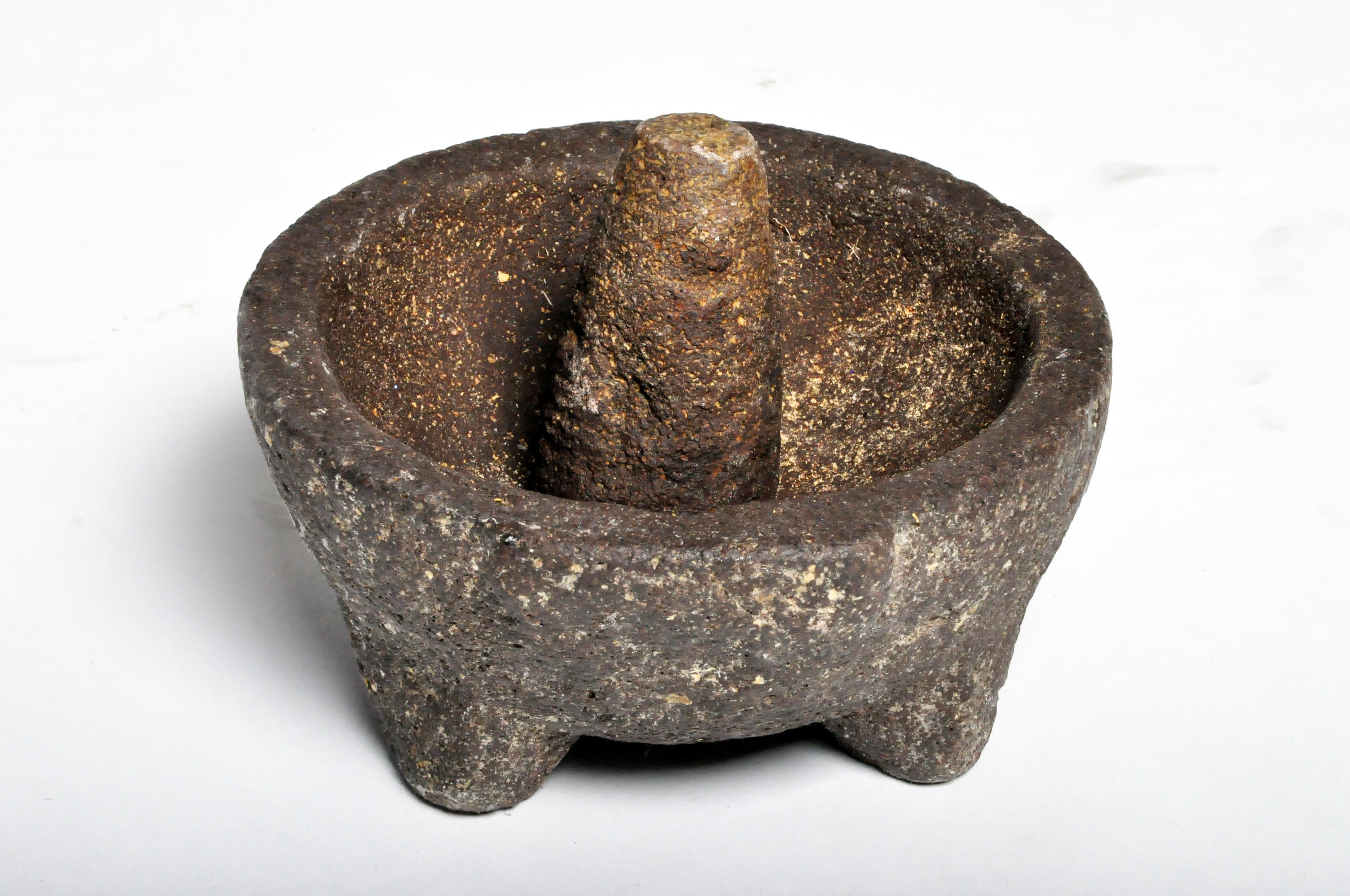 Indian Stone Mortar with Pestle
