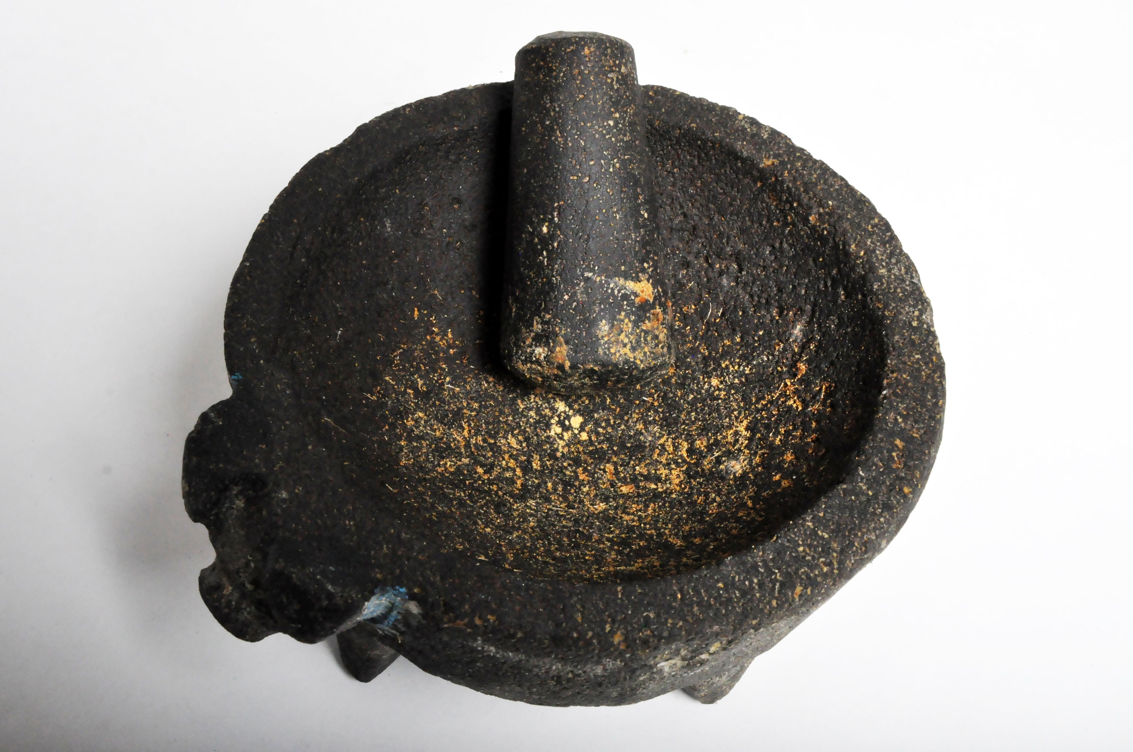 Indian Stone Mortar with Pestle