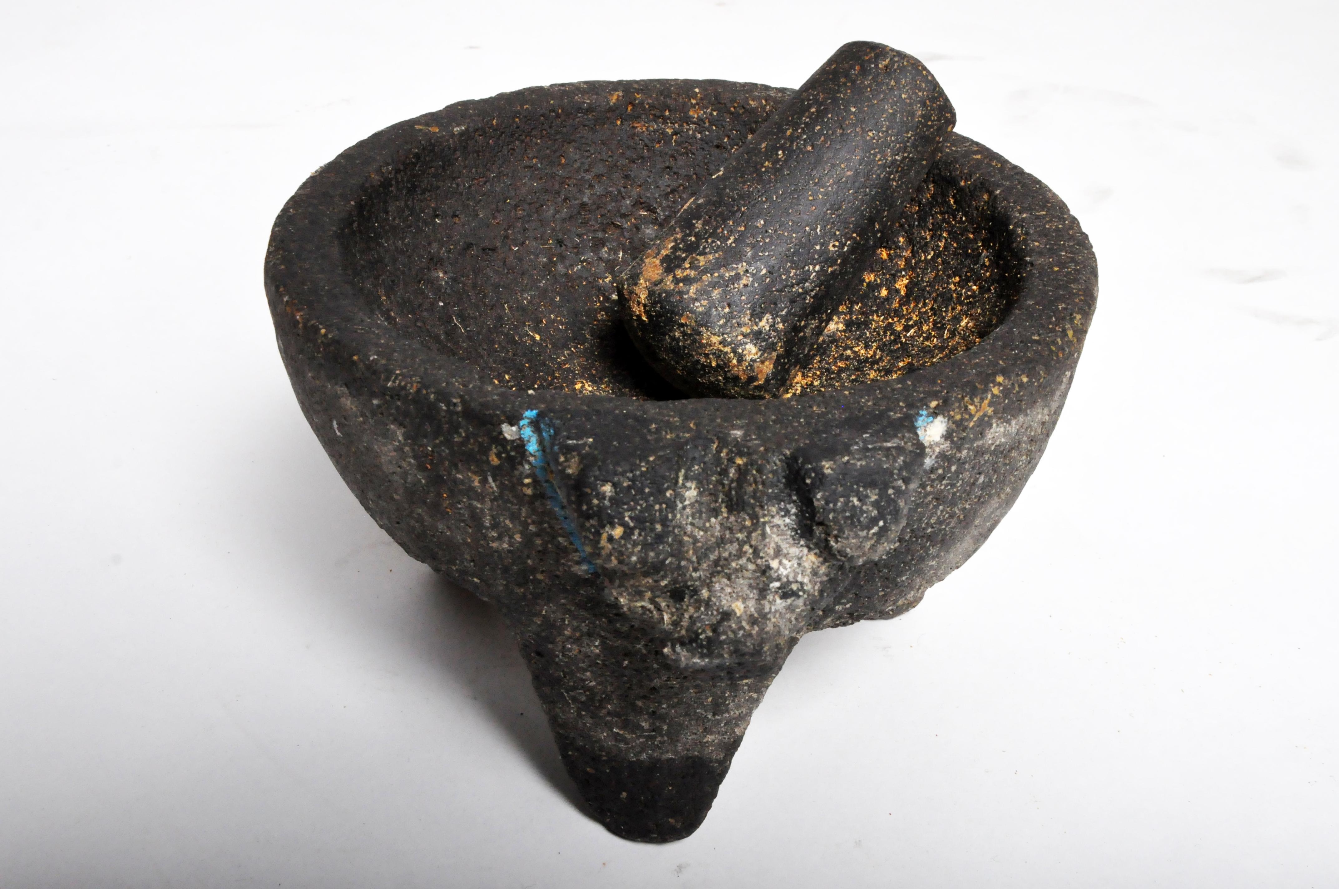 20th Century Stone Mortar with Pestle