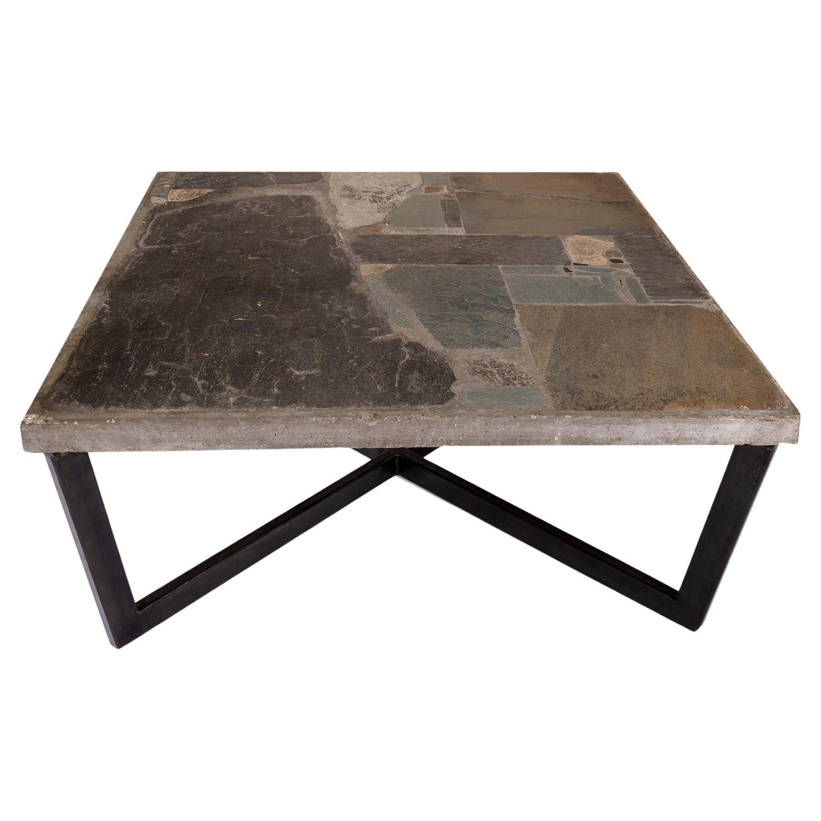 Stone Mosaic Coffee Table For Sale