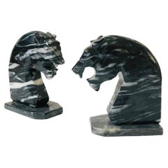 Stone Panther Bookends, Set of 2