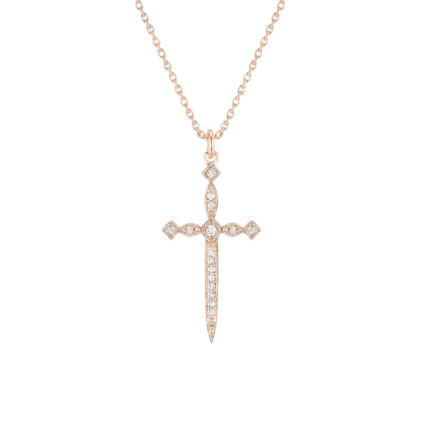 Stone Paris 18 Karat Gold and Diamonds Diabolique Necklace For Sale