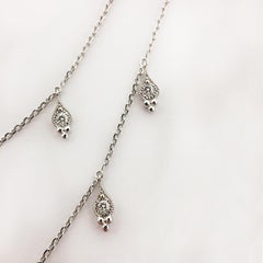 Stone Paris 18 Karat Gold White Diamonds Cry Me A River Multi-Strand Necklace