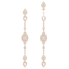 Stone Paris 18 Karat Gold White Diamonds Gatsby Earrings