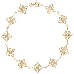 Stone Paris 18 Karat Gold White Diamonds Madame Bovary Bracelet