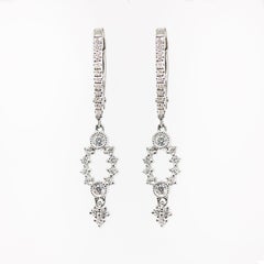 Stone Paris 18 Karat Gold White Diamonds Monroe Dangle Earrings
