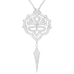 Stone Paris 18 Karat Gold White Diamonds Passion Pendant Necklace