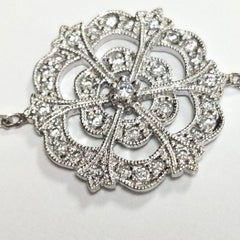 Stone Paris by Marie Poniatowski 18k White Gold Diamond Flower Bracelet – 0.40ct