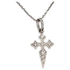 Stone Paris by Marie Poniatowski Diamond Cross Necklace Blood Diamond Collection