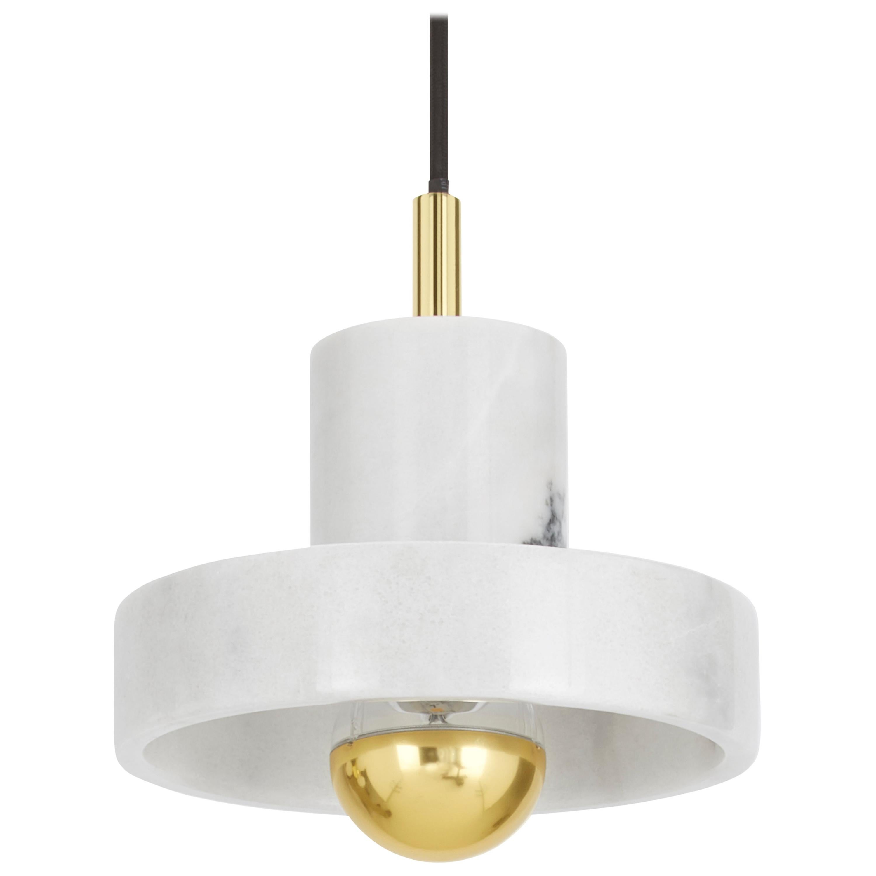 Stone Pendant Light in Morwad Marble in by Tom Dixon For Sale