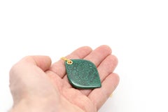 Stone-Anhänger Natürlicher grüner Malachit Stein Halskette (#21)