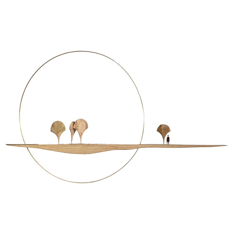 Stone Pine, MidCentury Style Wooden Hanging Mobile at 1stDibs