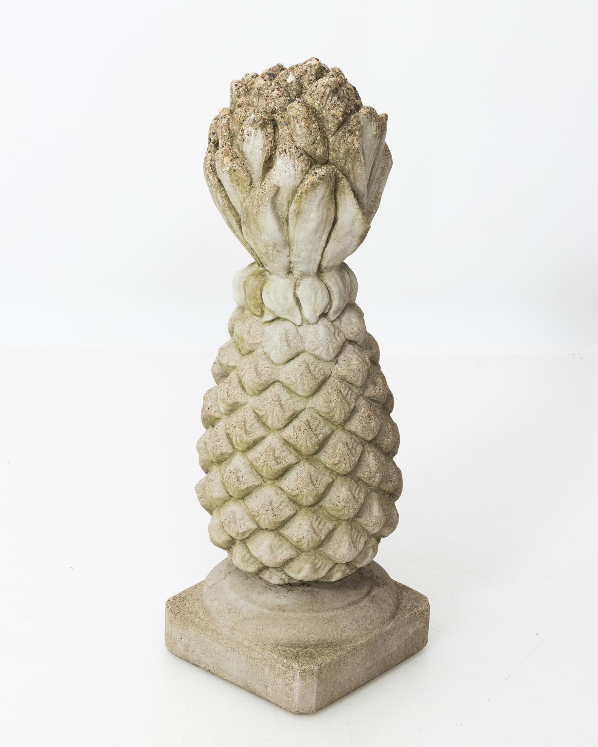 cement pineapple statue