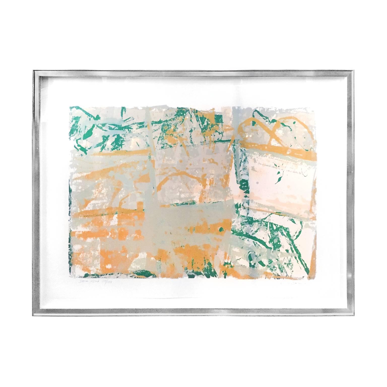 "Stone Pond" Abstract Silkscreen by Walter Darby Bannard