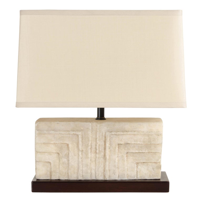 Stone Raised Corner Lamp with Shade in Han Bai Yu by Robert Kuo, Limited  Edition For Sale at 1stDibs | robert bai