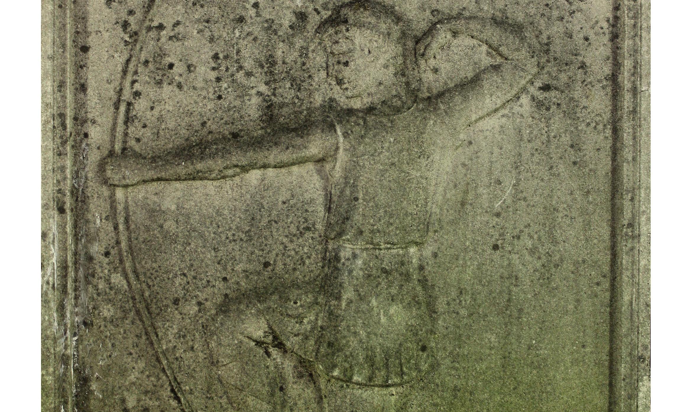 Stone Relief of an Archer In Good Condition In London, GB
