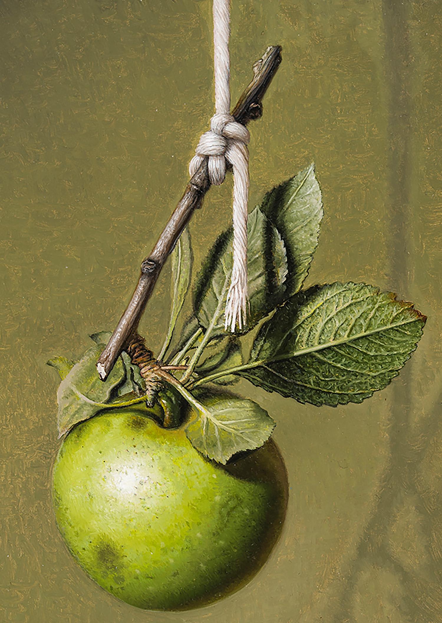 Apple Bough on a String - Painting by Stone Roberts