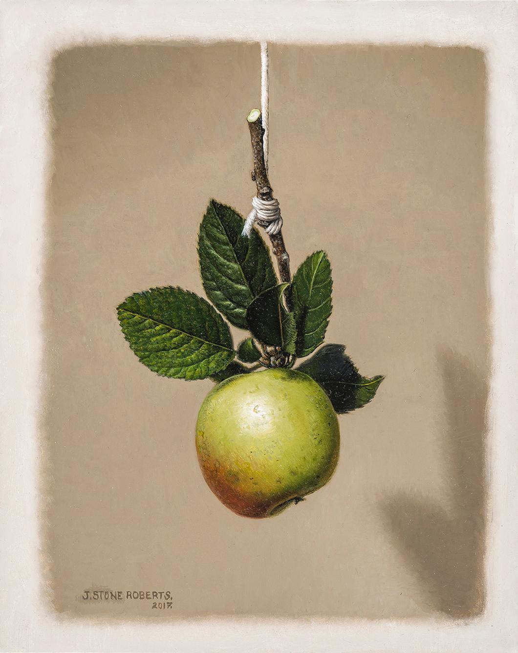 Stone Roberts Still-Life Painting - Apple on a String 
