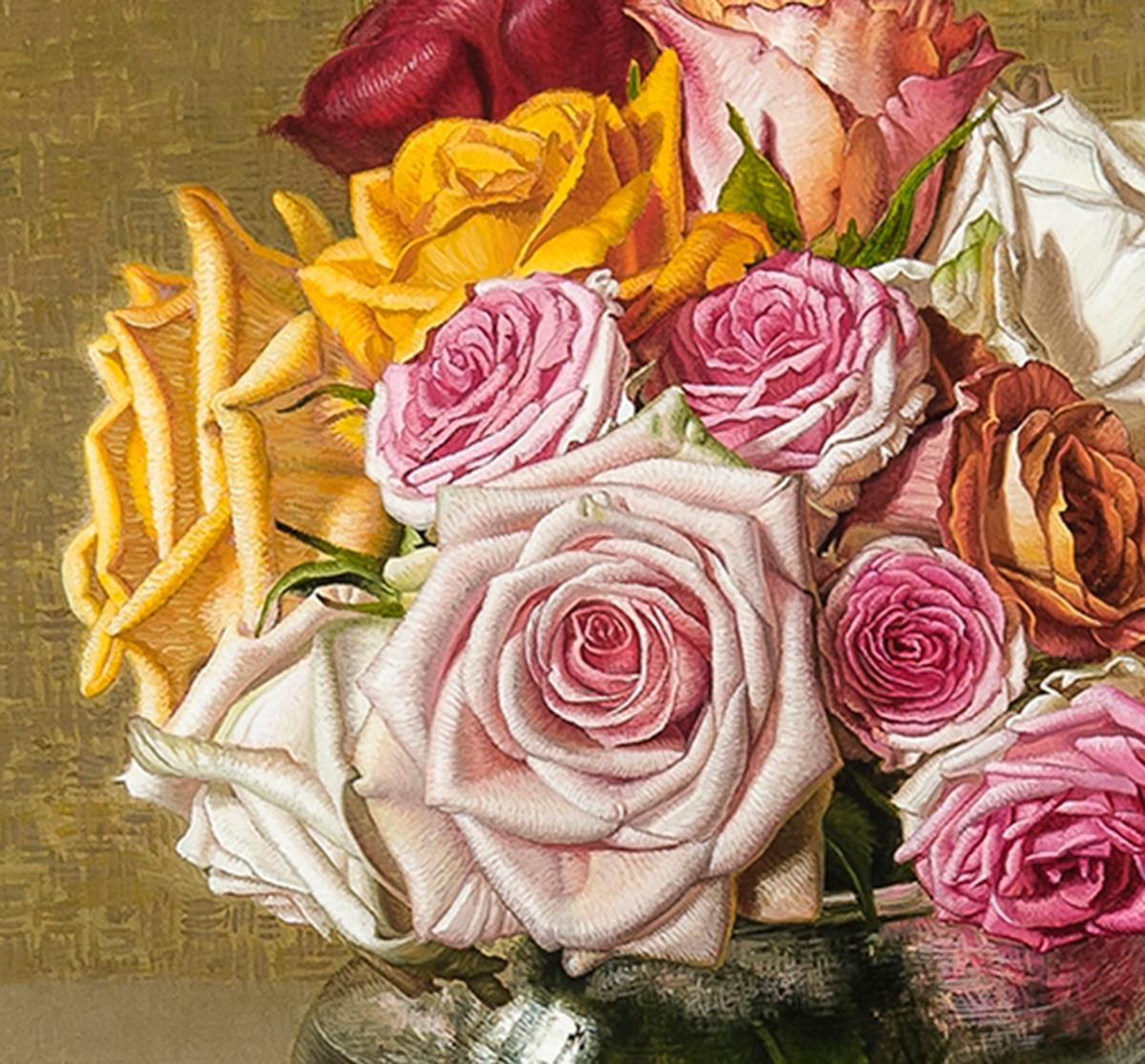 Autumn Roses - Painting by Stone Roberts