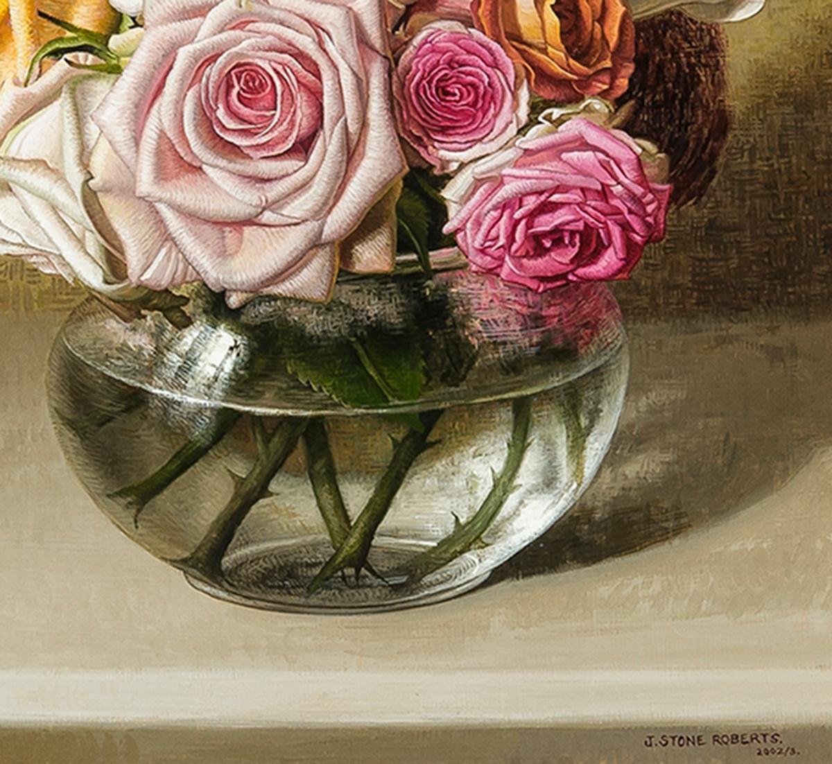 utumn Roses (Zeitgenössisch), Painting, von Stone Roberts