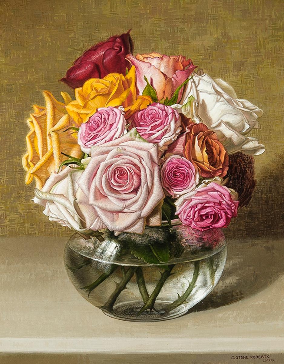 Stone Roberts Still-Life Painting - Autumn Roses