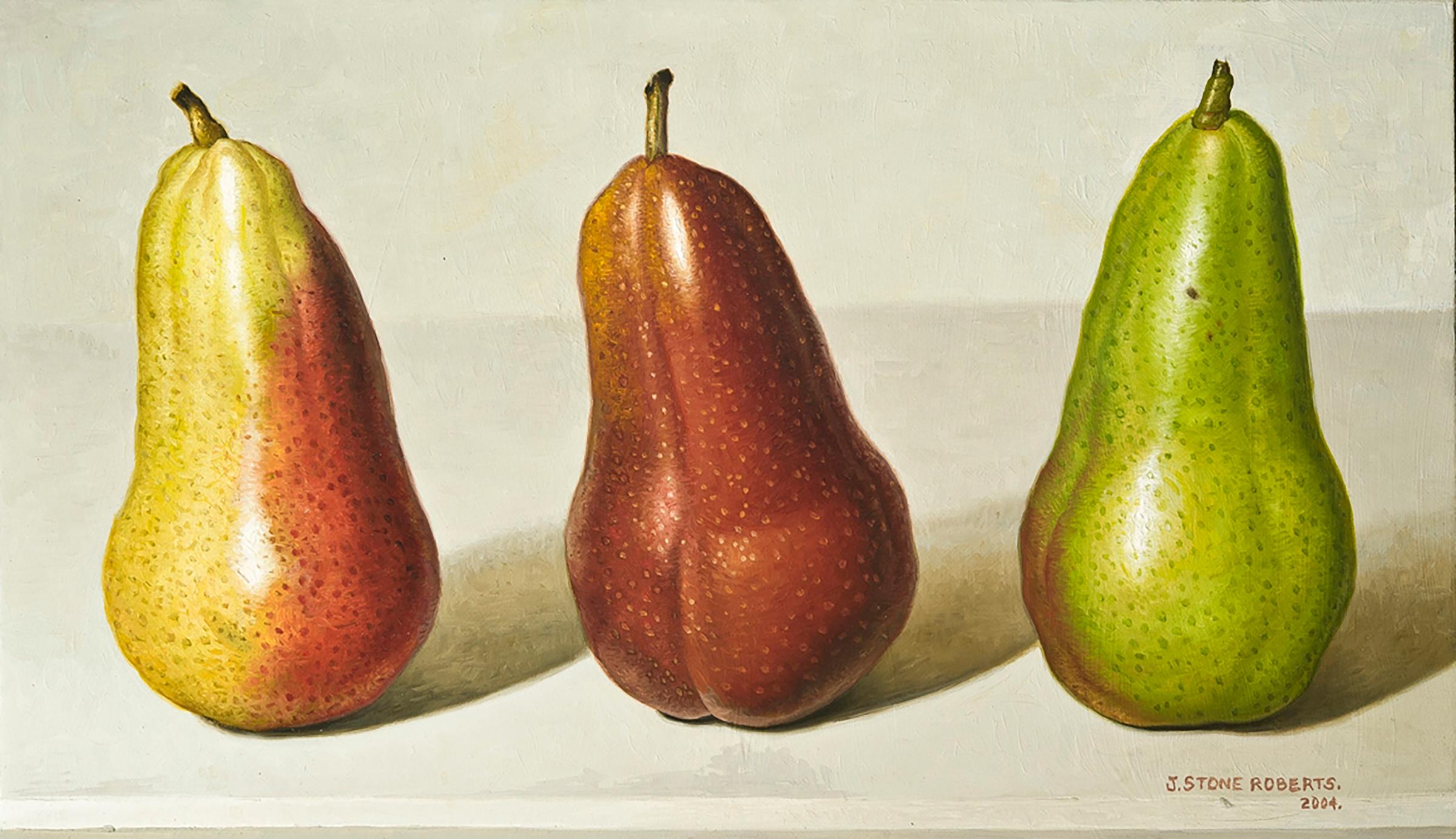 Stone Roberts Still-Life Painting - Pears in a Row 