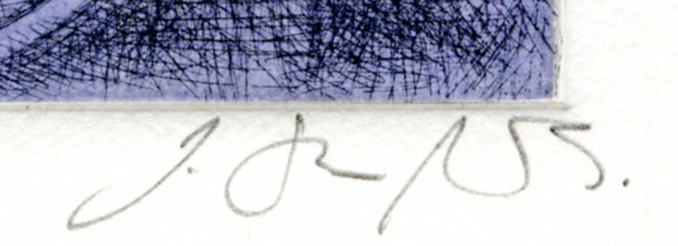 Signé et numéroté par l'artiste.
Edition : 25
Imprimé sur du papier Hahnemuhle 
Publié par Neptune Fine Arts
Condit : excellent
Taille de la plaque/image : 
Taille de la feuille :

