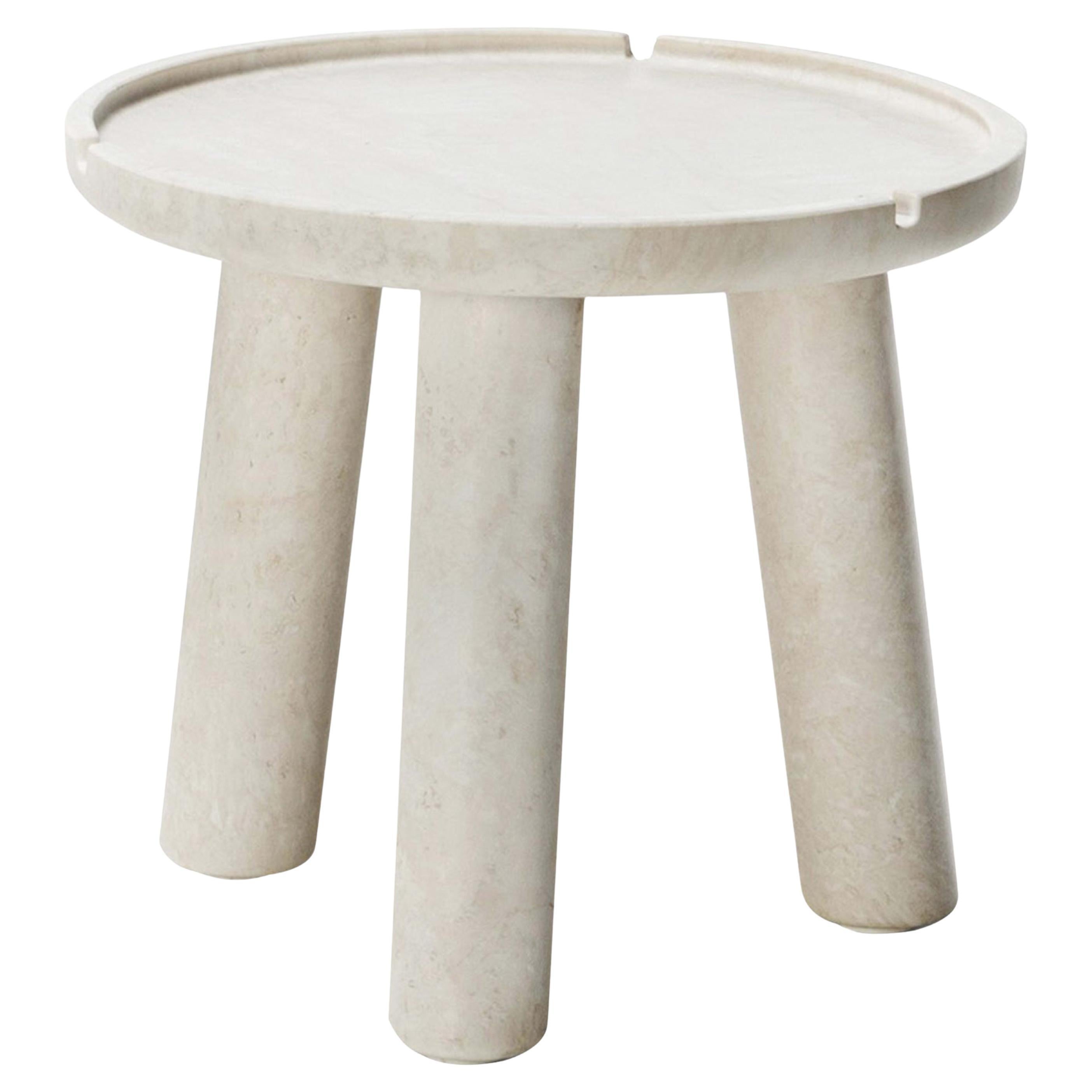 White Stone Side Table at 1stDibs