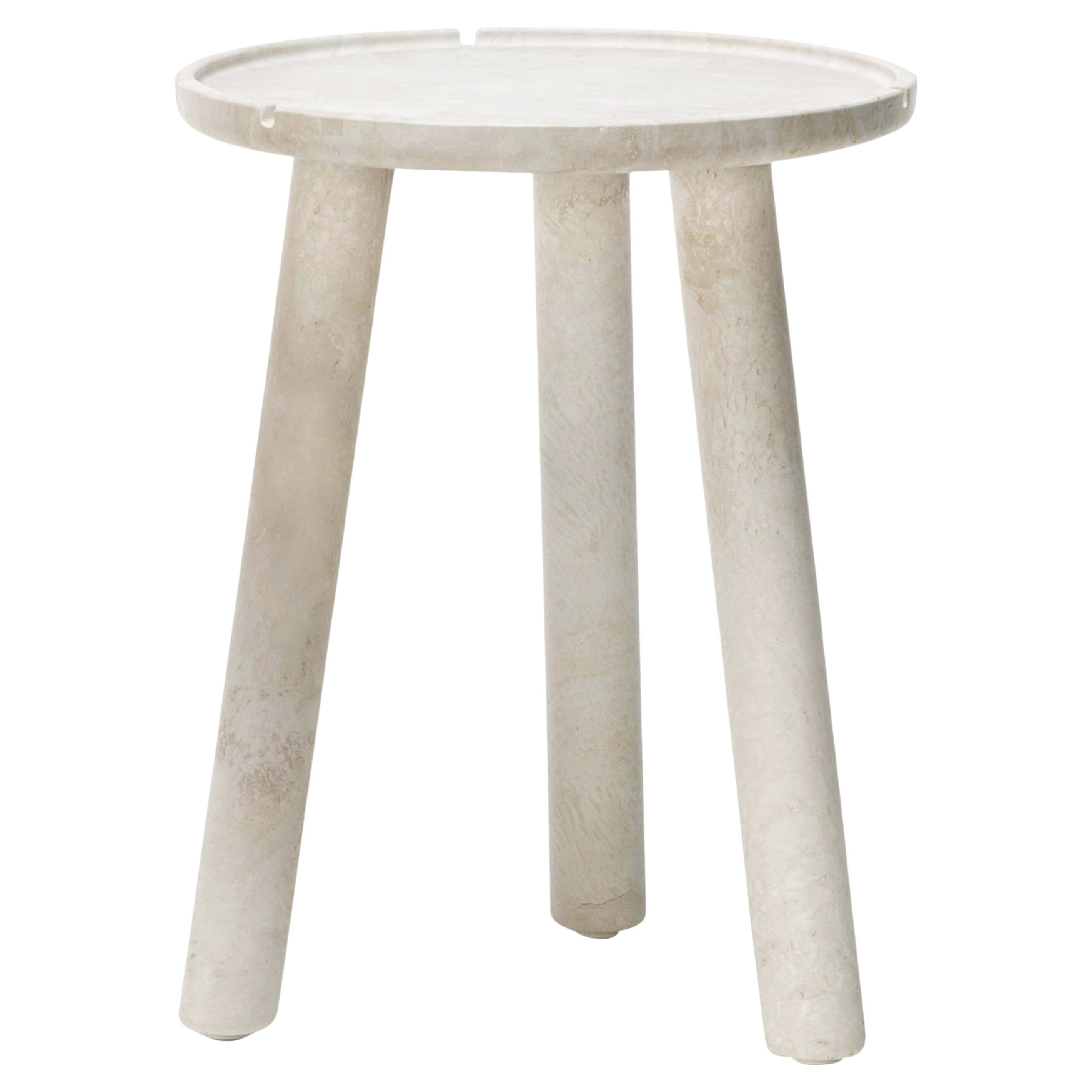 White Stone Side Table at 1stDibs