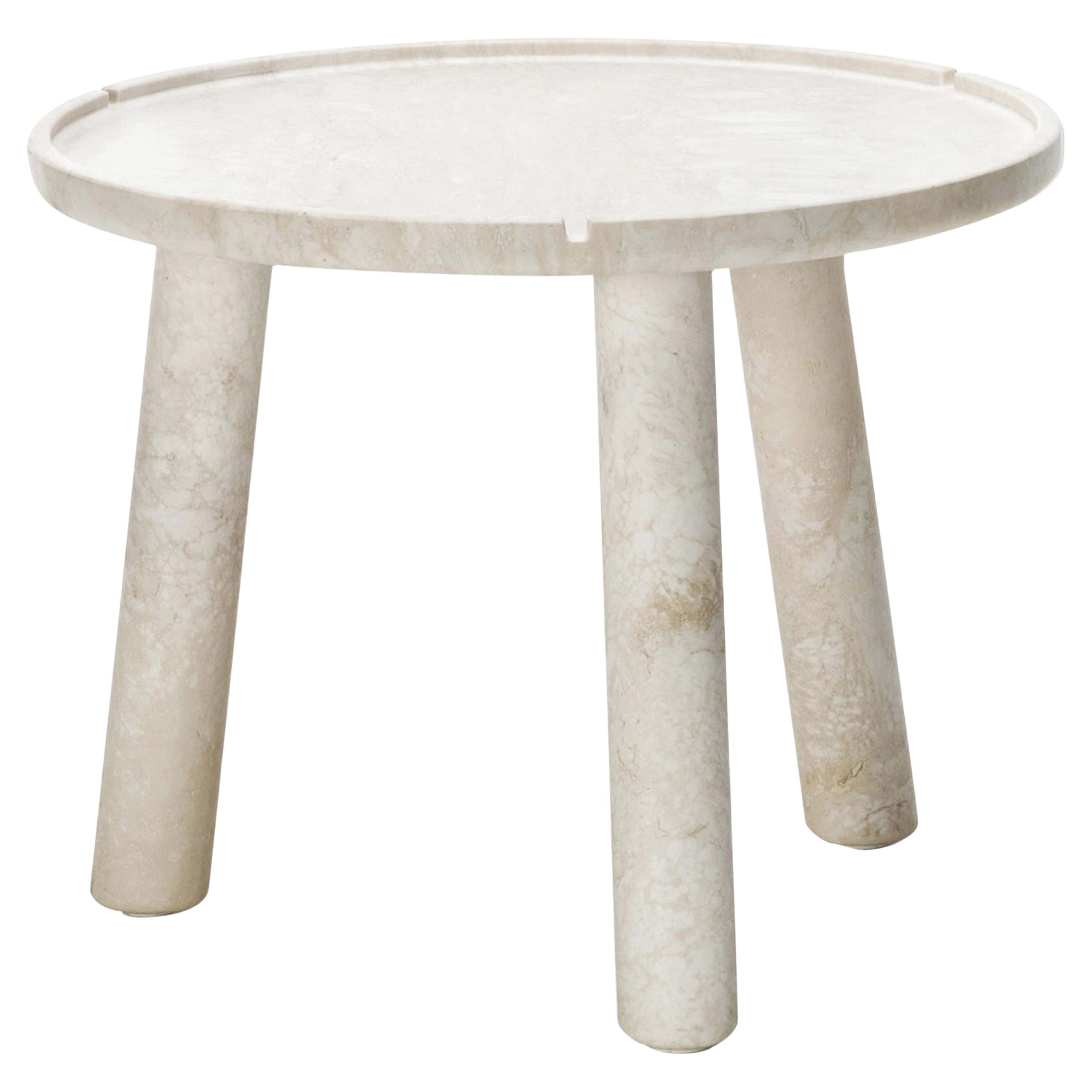 Stone Round Side Table 50 For Sale