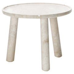 Table d'appoint ronde en pierre 50