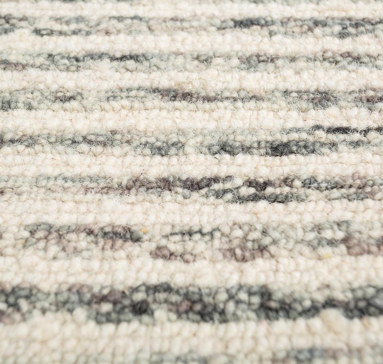 Minimaliste Tapis de tisserands rurals, touffeté, laine, viscose, 180 x 270 cm en vente