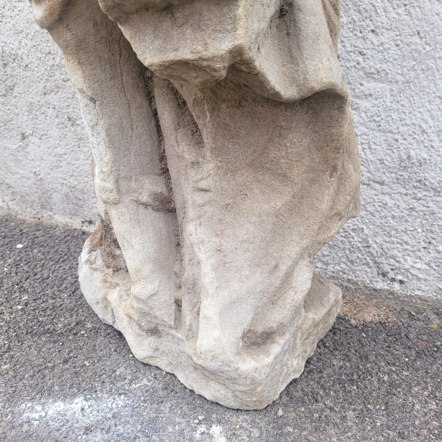 Hand-Carved Stone Sculpture, 17th Century For Sale