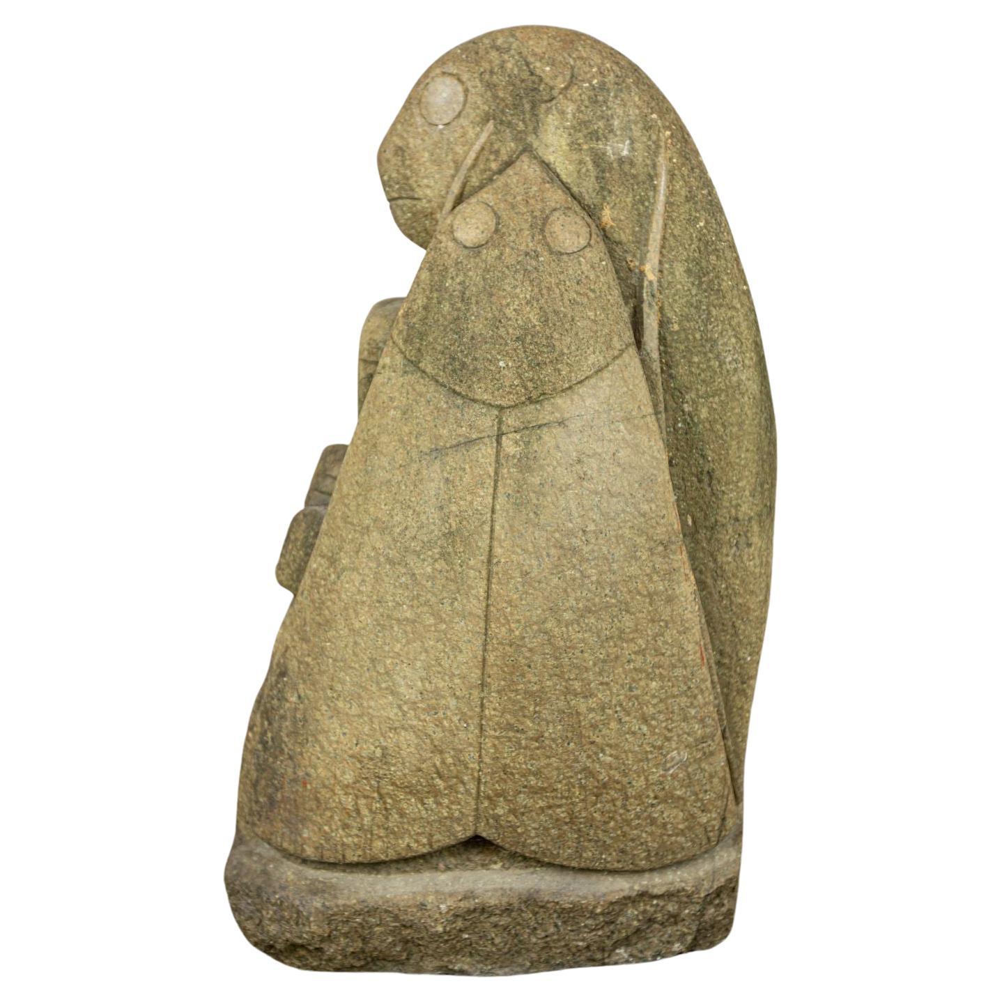 Stone sculpture by George Papashvily in Green Granite 1