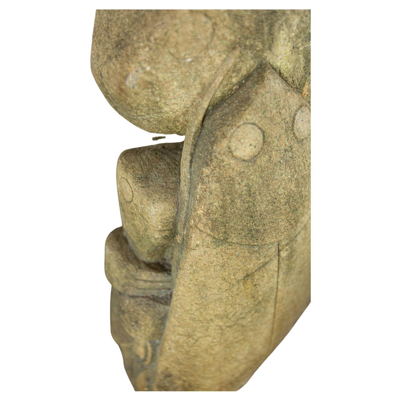 Stone sculpture by George Papashvily in Green Granite 3
