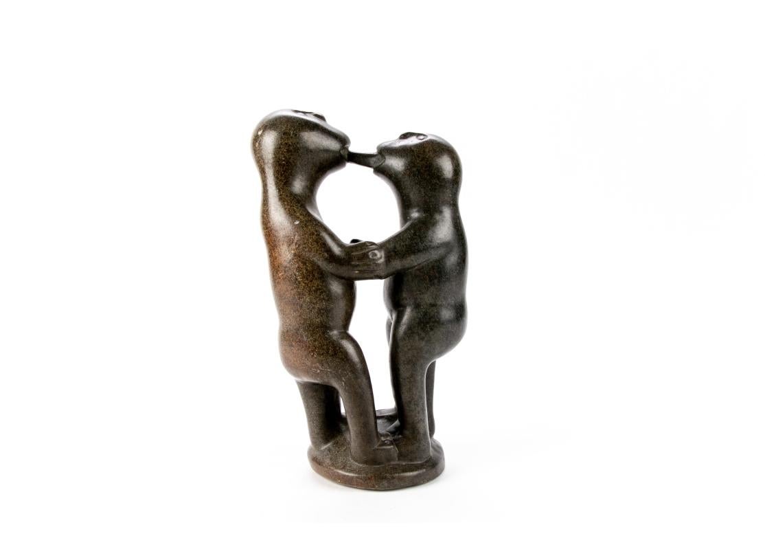 Nativo americano Scultura in pietra in stile Inuit di A. Richard Rabson in vendita