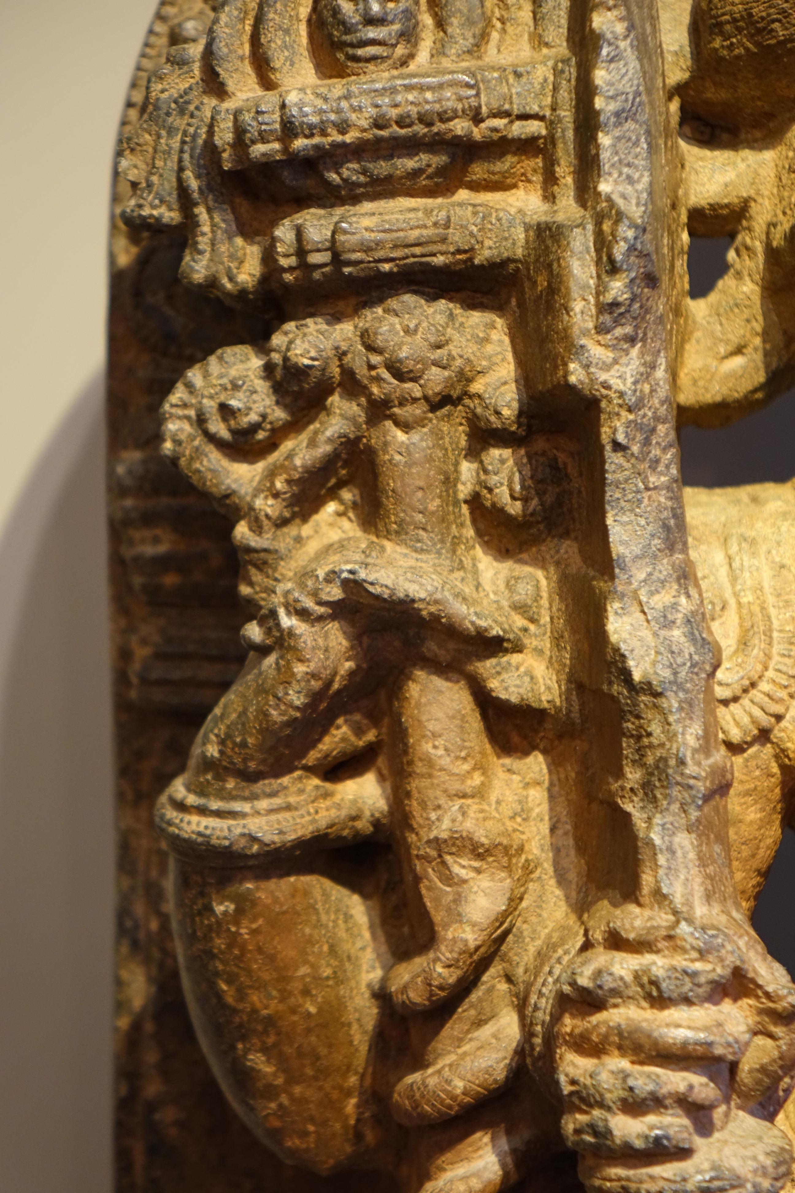 Schist “Stone Sculpture Representing the God Shiva”, South India, 13th Century For Sale