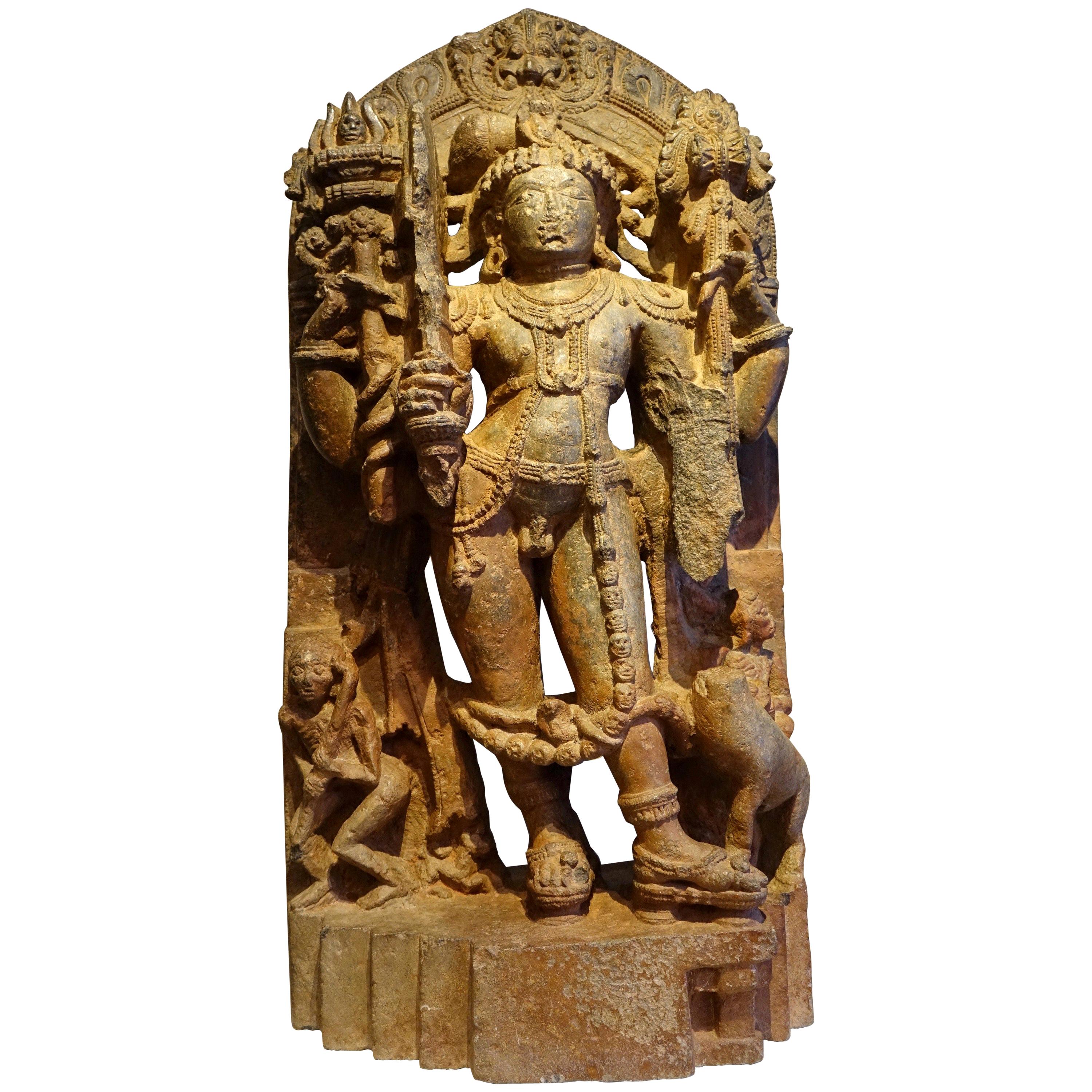 “Stone Sculpture Representing the God Shiva”, South India, 13th Century For Sale