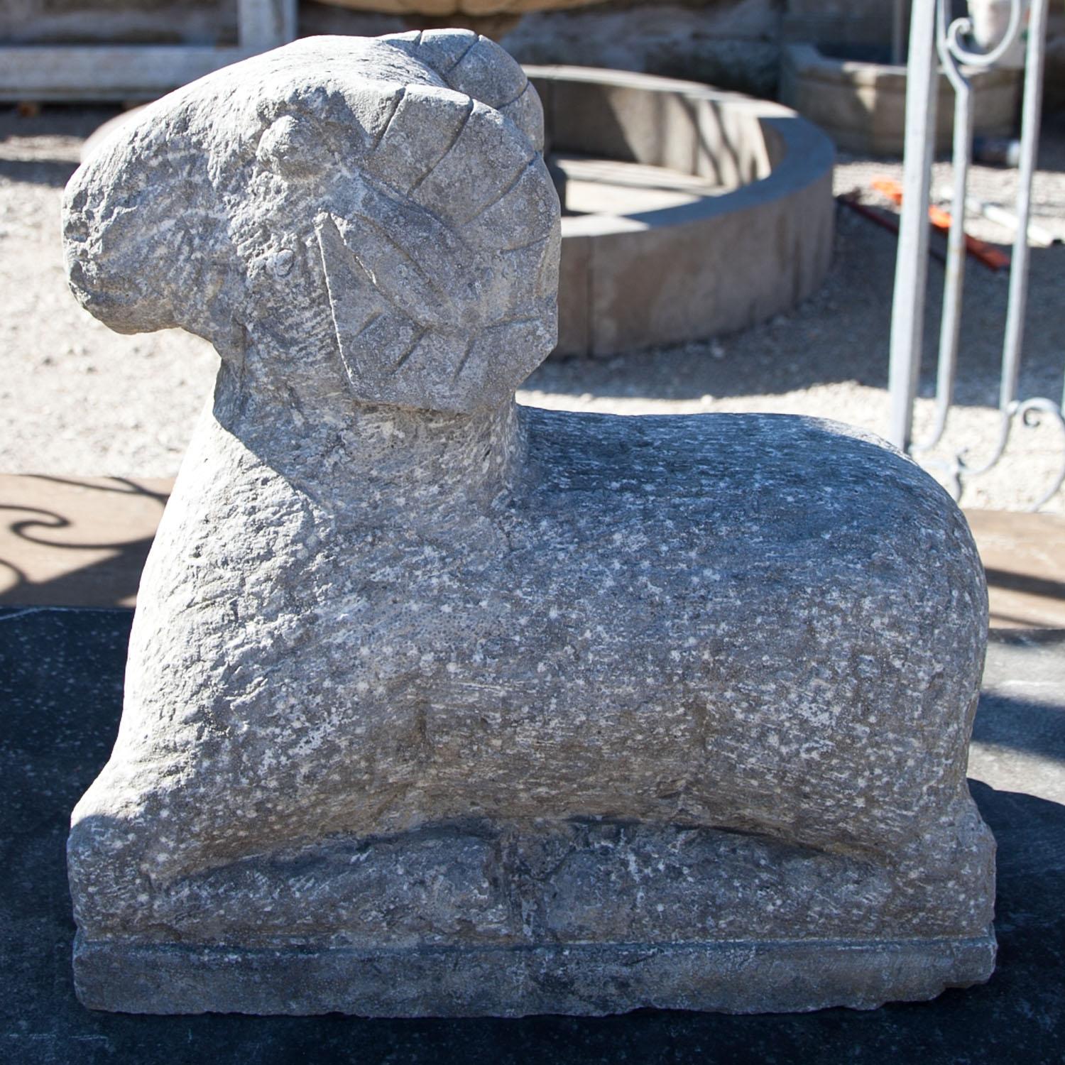 Contemporary Stone Sculptures of Rams, 21st Century