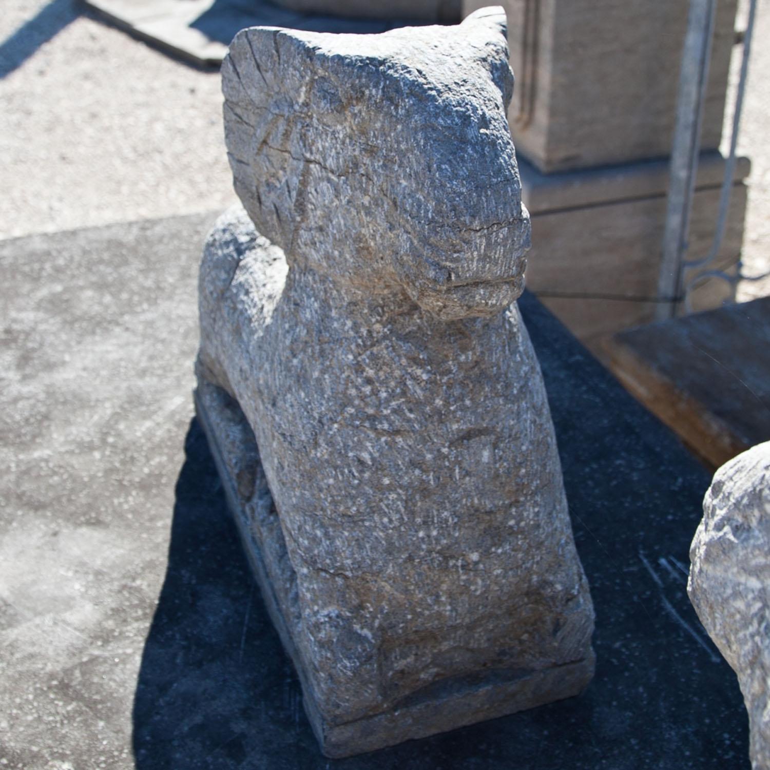 Stone Sculptures of Rams, 21st Century 2