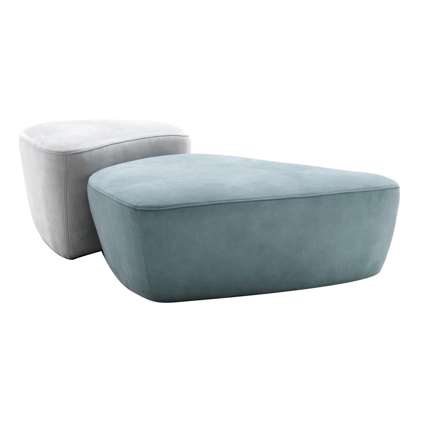 Stone Set of 2 Poufs by Castello Lagravinese Studio