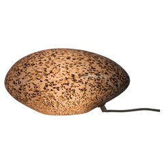 Stone Shaped Glass Table Lamp, Germany, 1970s