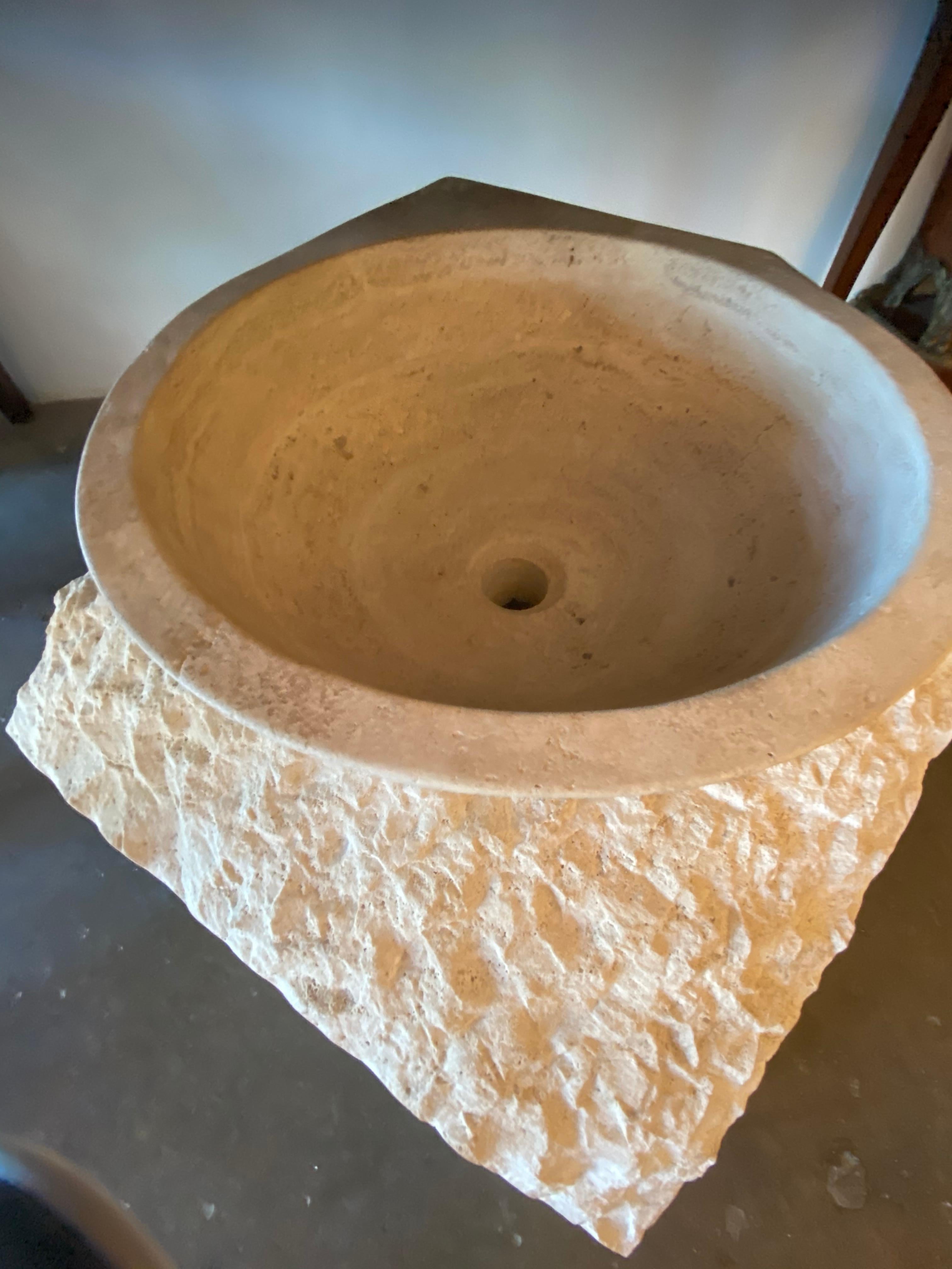 Mid-Century Modern Stone Sink For Sale