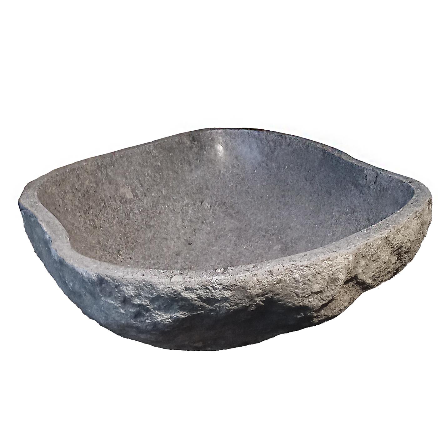 Organic Modern Stone Sink or Basin from Indonesia For Sale