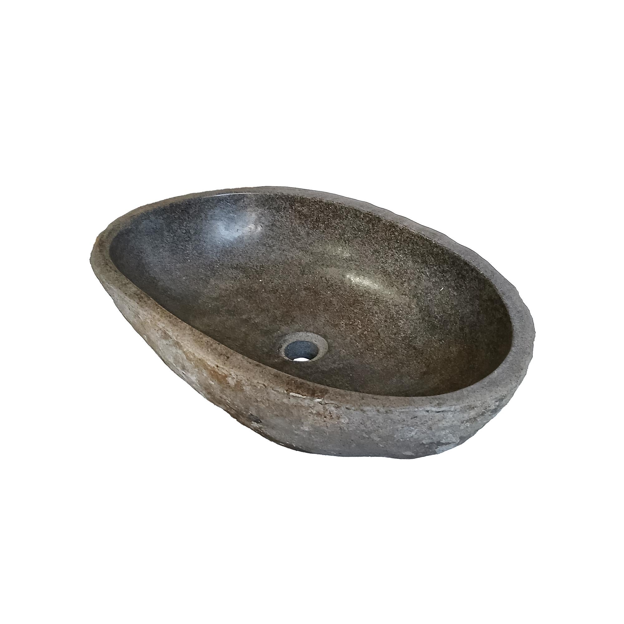 Organic Modern Stone Sink or Basin from Indonesia For Sale