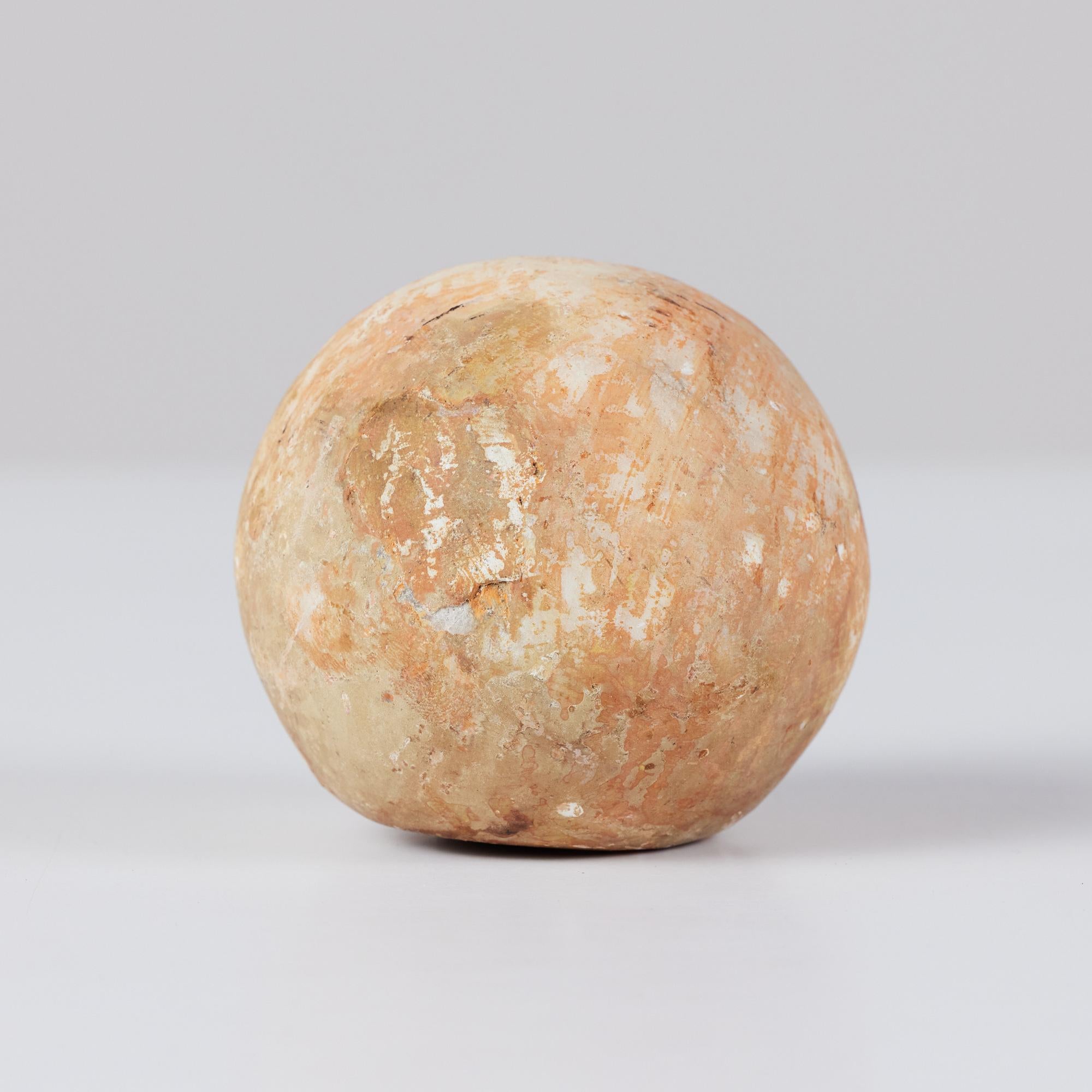 Mid-Century Modern Stone Sphere Sculpture