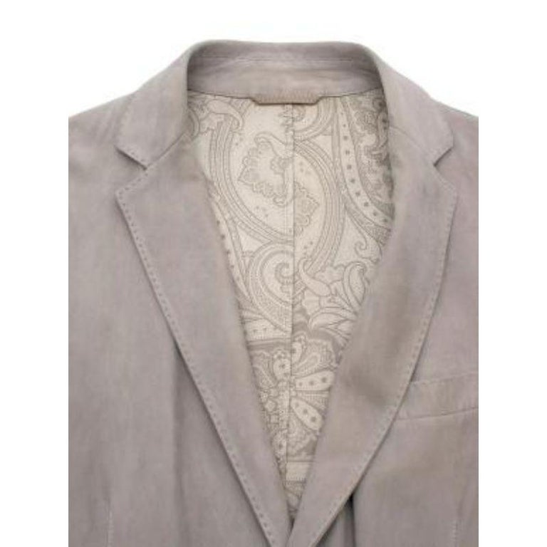 Suede lapel single-breasted suit jacket